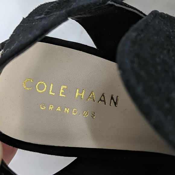 COLE HAAN Leather Peep Toe Slingback Booties - Picture 4 of 9